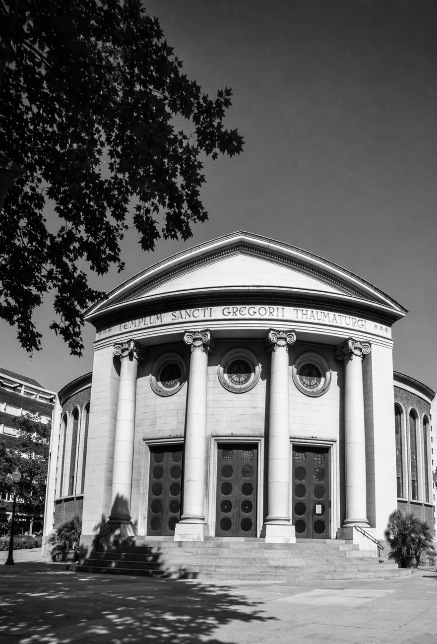 Calle de Barcelona en blanco y negro